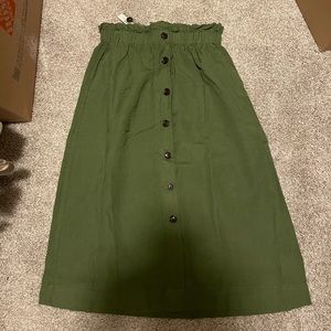 COPY - NWT Madewell Green Midi Skirt